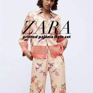 Zara printed pajama style set